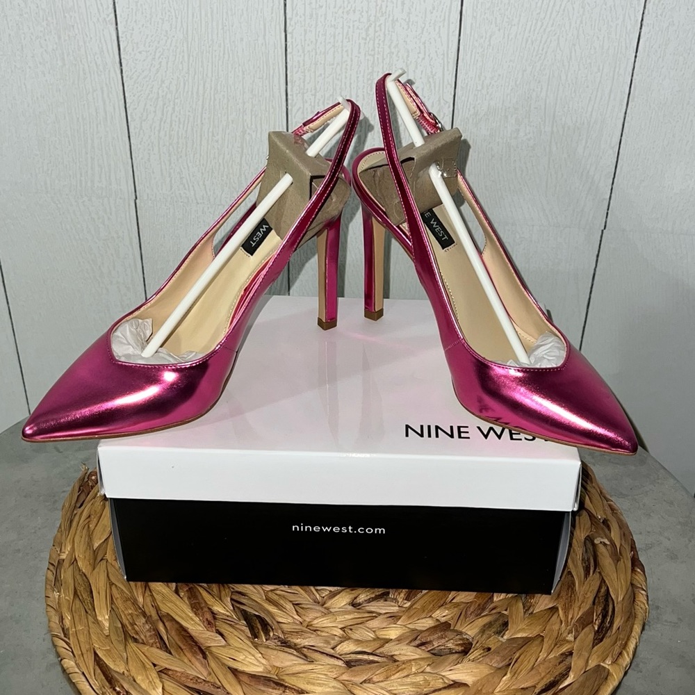 New Nine West Metallic Heels size 7